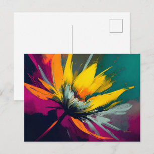 Carte Postale Une odyssée florale – Fleur expressive en mouvemen