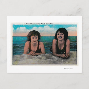 Carte Postale Une paire de reines sur la plage, Ocean Park