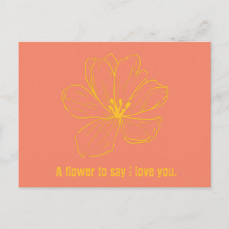 Carte postale - Une pensée pour dire je t'aime. 