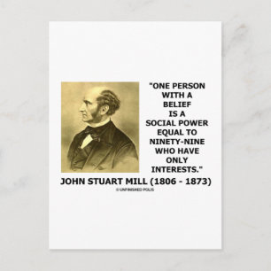 Carte Postale Une Personne Avec Une Citation De Pouvoir Social C