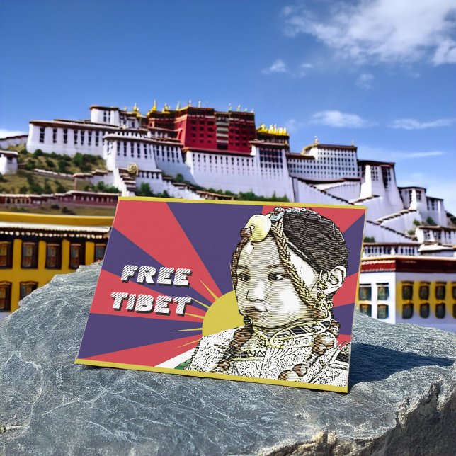 Carte Postale Une petite fille tibétaine SAVE TIBET~ ! TIBET GRA (Créateur téléchargé)