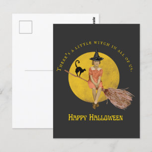 Carte Postale Une Petite Sorcière En Nous Tous Halloween
