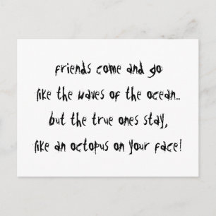 Carte Postale "Une pieuvre sur votre visage"