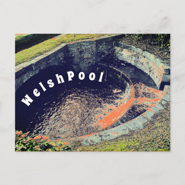 Carte Postale Une piscine orange à Welshpool Photographie (Devant)
