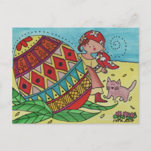 Carte Postale Une Pysanka Surprise L'Art Folle Ukrainien