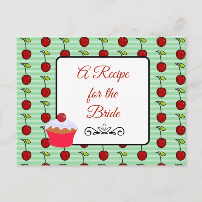 Carte Postale Une recette pour la Mariage mariée Recette Card (Devant)