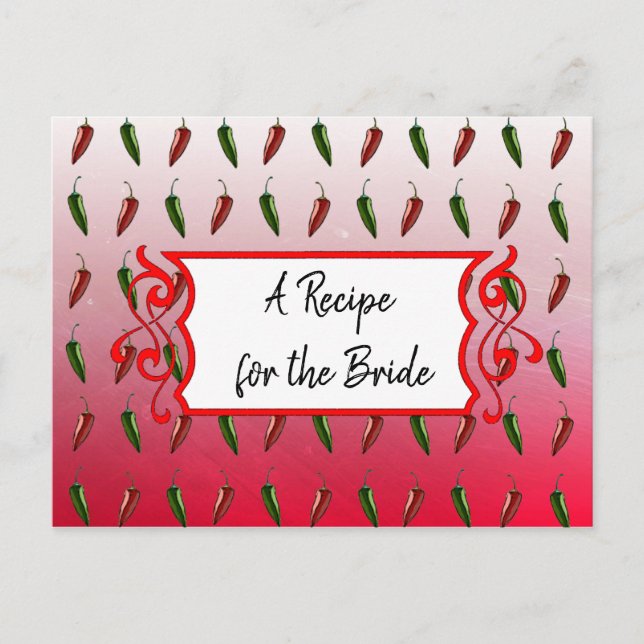 Carte Postale Une recette pour la Mariage mariée Recette Card (Devant)