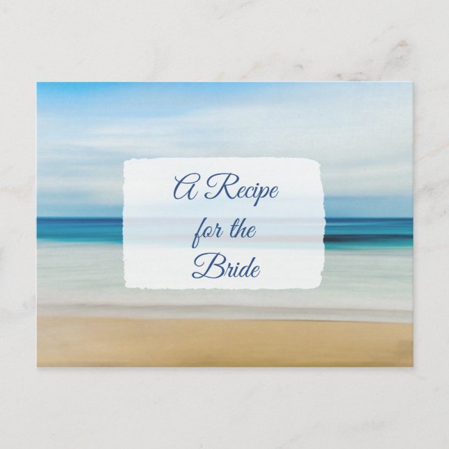 Carte Postale Une recette pour la Mariage mariée Recette Card (Devant)