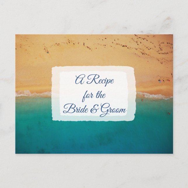 Carte Postale Une recette pour la Mariage mariée Recette Card (Devant)
