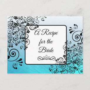 Carte Postale Une recette pour la Mariage mariée Recette Card