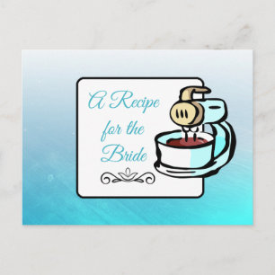 Carte Postale Une recette pour la Mariage mariée Recette Card