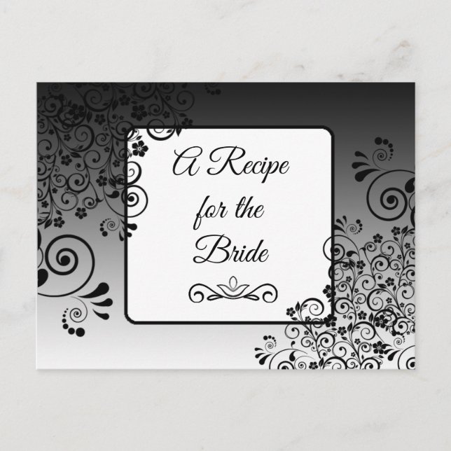 Carte Postale Une recette pour la Mariage mariée Recette Card (Devant)
