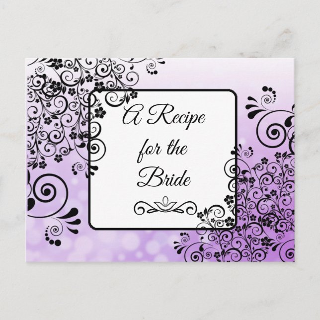Carte Postale Une recette pour la Mariage mariée Recette Card (Devant)