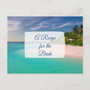 Carte Postale Une recette pour la Mariage mariée Recette Card