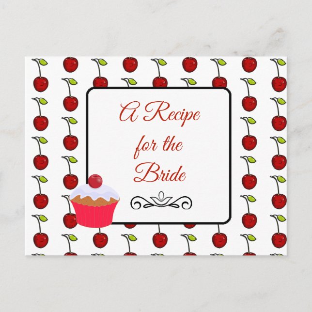 Carte Postale Une recette pour la Mariage mariée Recette Card (Devant)