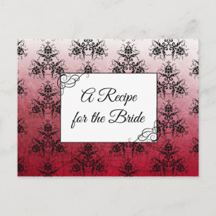 Carte Postale Une recette pour la Mariage mariée Recette Card