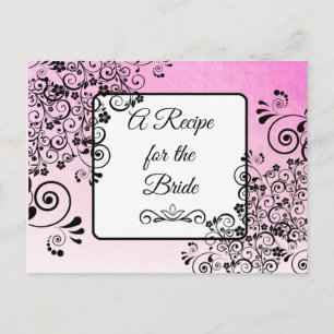 Carte Postale Une recette pour la Mariage mariée Recette Card