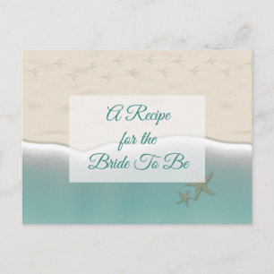Carte Postale Une recette pour la Mariage mariée Recette Card