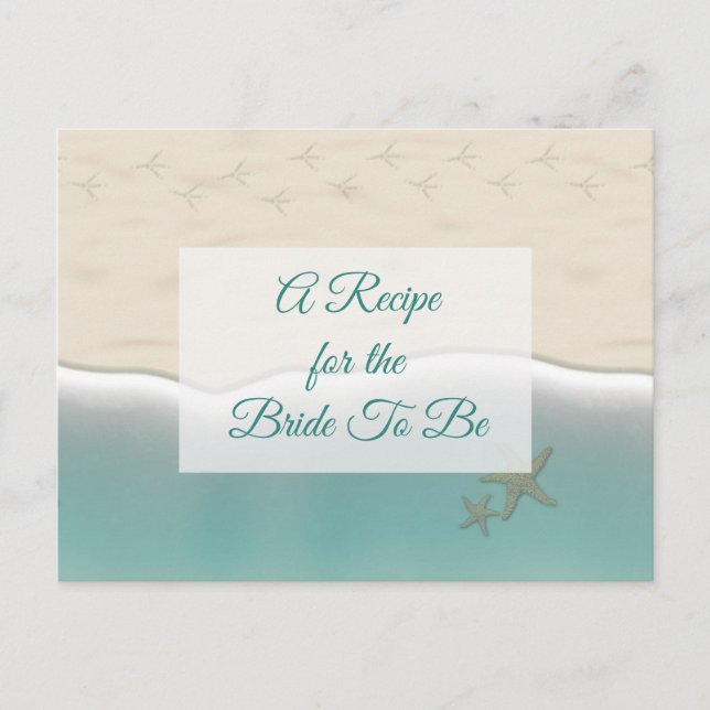 Carte Postale Une recette pour la Mariage mariée Recette Card (Devant)