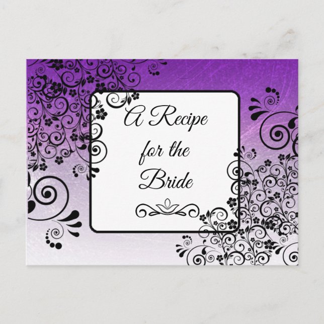 Carte Postale Une recette pour la Mariage mariée Recette Card (Devant)