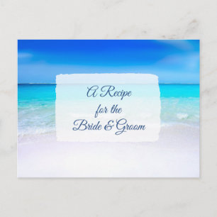 Carte Postale Une recette pour la Mariage mariée Recette Card