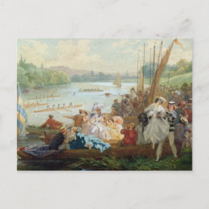 Carte Postale Une régate à Asnières pendant le Second Empire