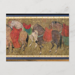 Carte Postale Une salle avec des chevaux