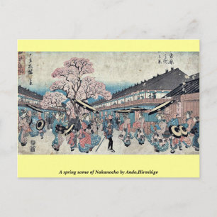 Carte Postale Une scène printanière de Nakanocho par Ando,Hirosh