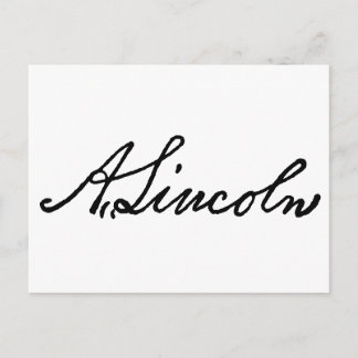 Carte Postale Une signature Lincoln