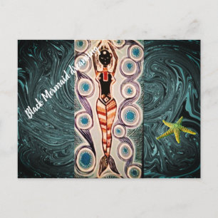 Carte Postale Une sirène noire en rêve.