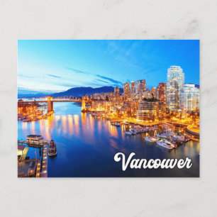 Carte Postale Une Soirée Précoce Au-Dessus De Vancouver (Colombi