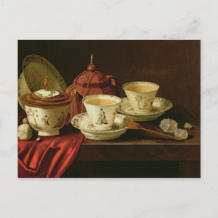 Carte Postale Une théière de Yixing et une porcelaine chinoise