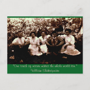 Carte Postale Une touche de nature fait du monde entier un paren