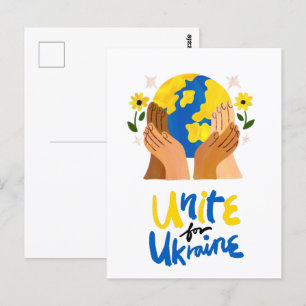 Carte Postale Une unité mondiale pour l'Ukraine
