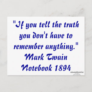 Carte Postale Une vérité