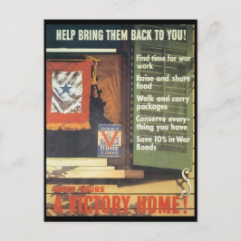 Carte Postale Une victoire à la maison Guerre mondiale 2