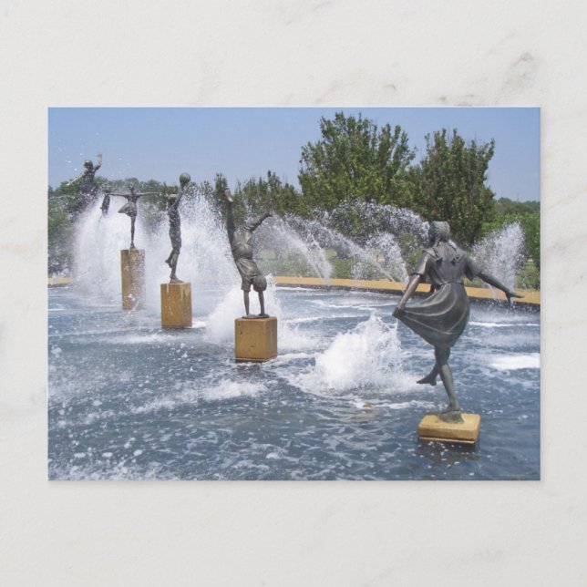 Carte Postale Une ville de Kansas, Missouri, Fontaine (Devant)