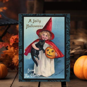 Carte Postale Une Vintage personnalisée Jolly Halloween