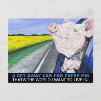 Carte Postale Une Voiture Pour Chaque Cochon