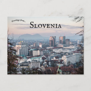 Carte Postale Une vue aérienne de Ljubljana Slovénie