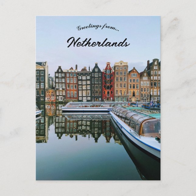 Carte Postale Une vue d'Amsterdam Pays-Bas (Devant)