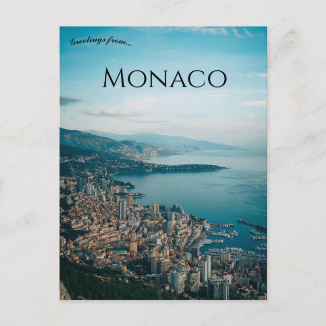 Carte Postale Une vue de Monaco (Devant)