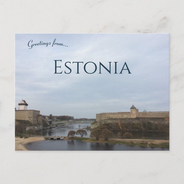 Carte Postale Une vue de Narva Estonie (Devant)