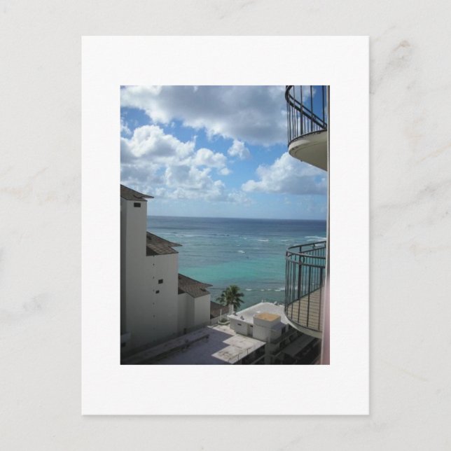 Carte Postale Une vue d'Honolulu (Devant)