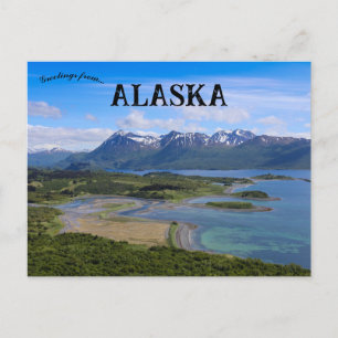 Carte Postale Une vue sur la baie d'Uganik en Alaska