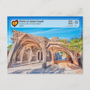 Carte Postale UNESCO - Antoni Gaud, Crypte à la Colonia G  ell