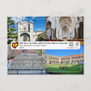 Carte Postale UNESCO - Ávila - Monastère royal de Santo Tomás