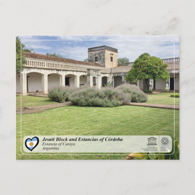 Carte Postale UNESCO - Bloc jésuite et Estancias de Cordoue (Devant)