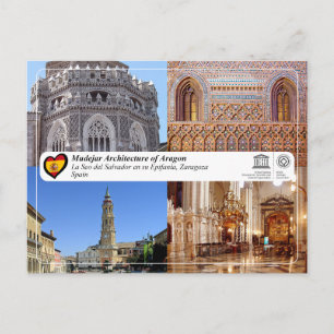 Carte Postale UNESCO Cathédrale du Sauveur de Saragosse (La Seo)