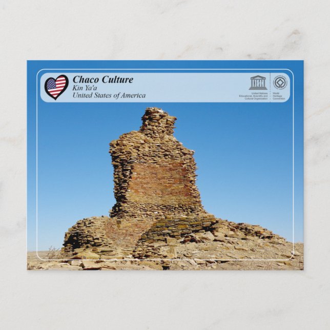 Carte Postale UNESCO - Culture Chaco - Kin Ya'a (Devant)